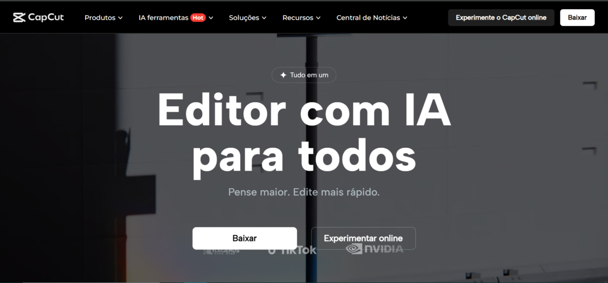 CapCut editor de vídeo