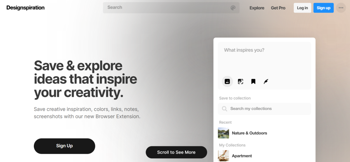 Designspiration - Alternativas ao Pinterest