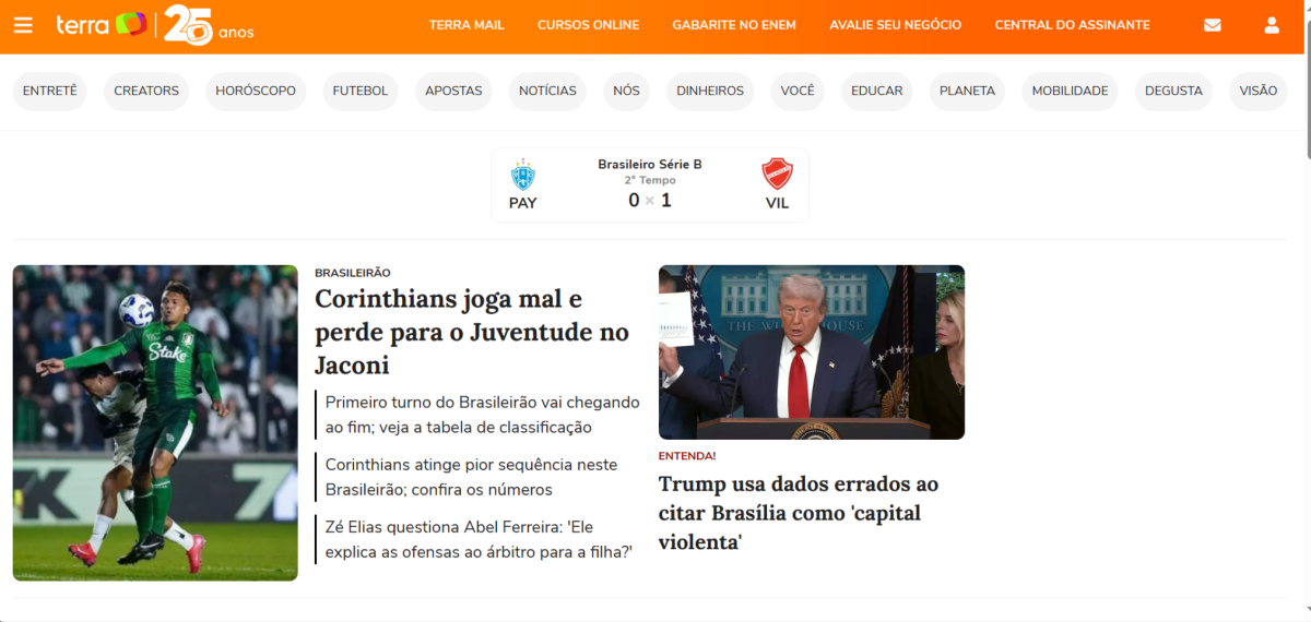 Terra portal de notícias