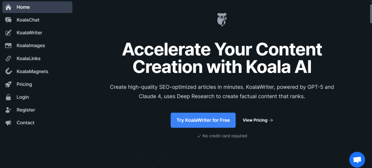 Koala - Melhores ferramentas de SEO de IA