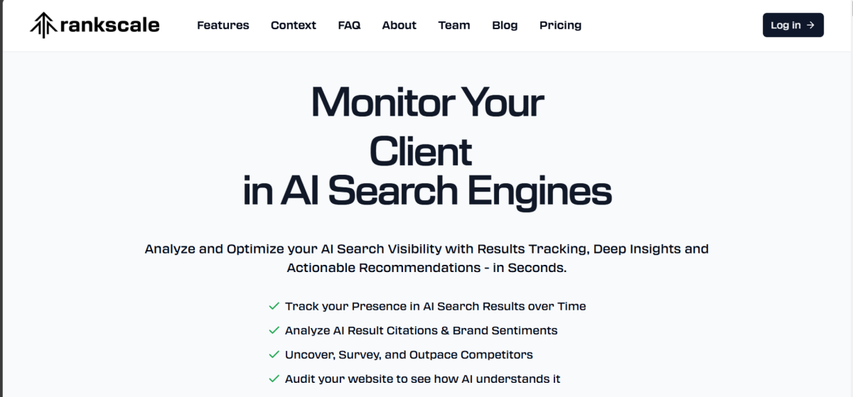 Rankscale = Alternativas ao Ahrefs Brand Radar
