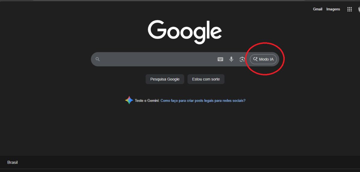 Modo IA do Google