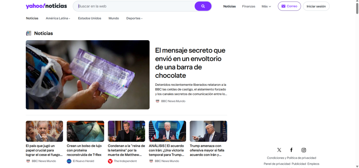 Portal Yahoo Notícias