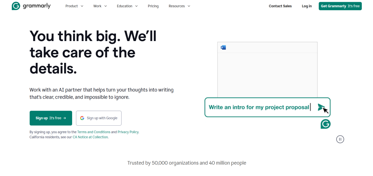 Grammarly - IA para marketing digital