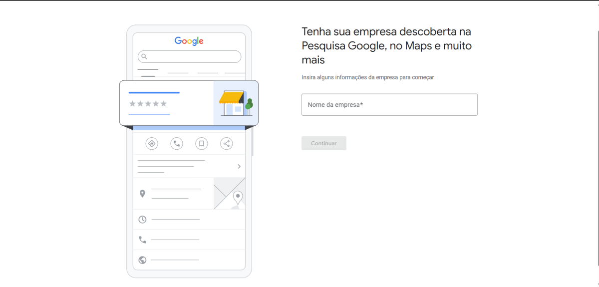 Google Meu Negócio - adicionar nome da empresa