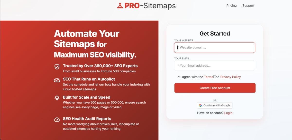 PRO Sitemaps - Gerador de Sitemap