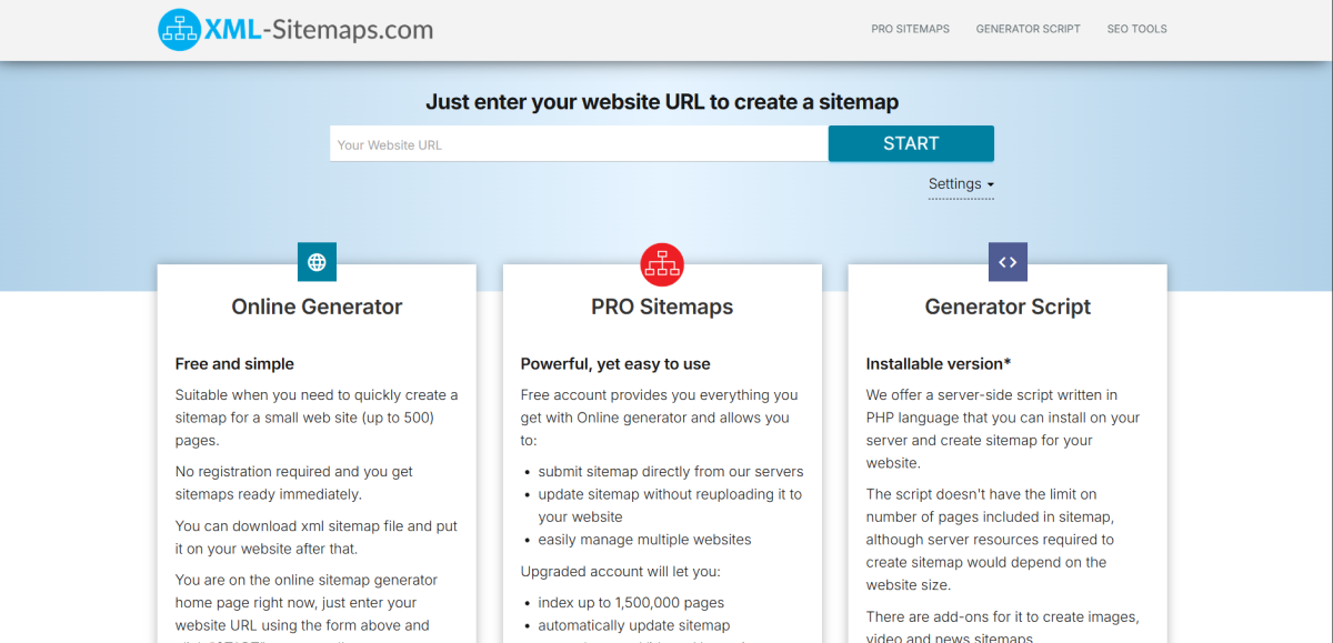 XML-Sitemaps - Gerador de Sitemap