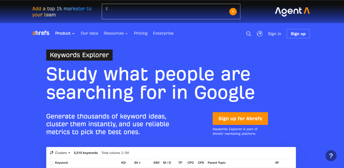 Ahrefs Keywords Explorer 